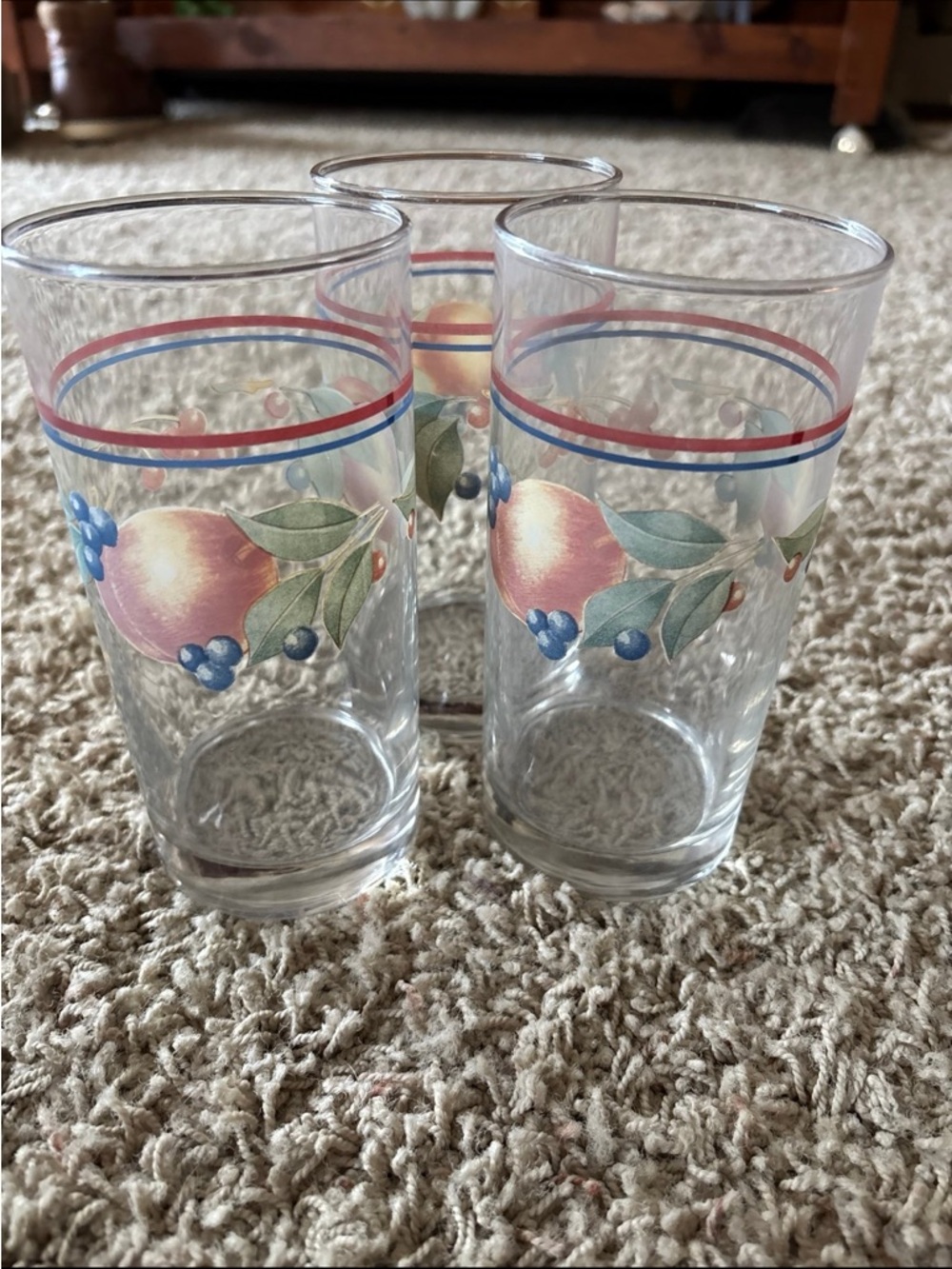 vintage Corelle Abundance drinking glasses